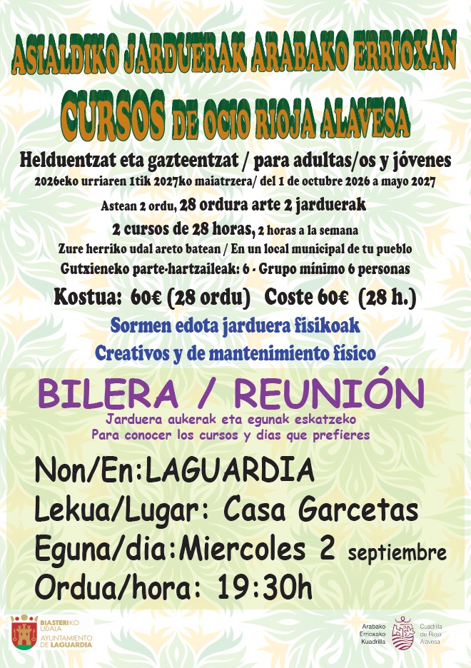 REUNION CURSOS OCIO