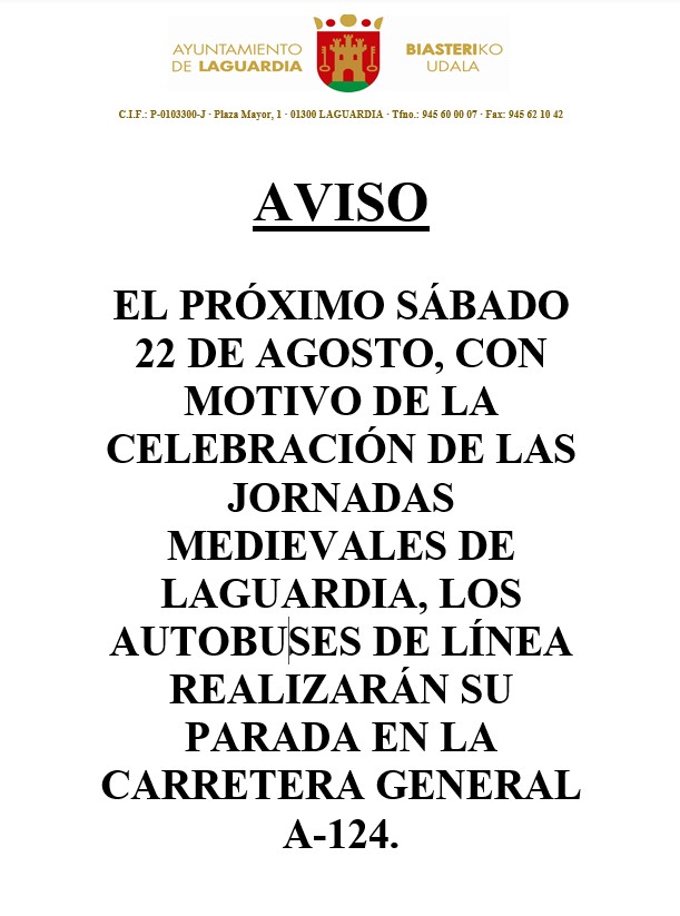 autobuses laguardia medieval