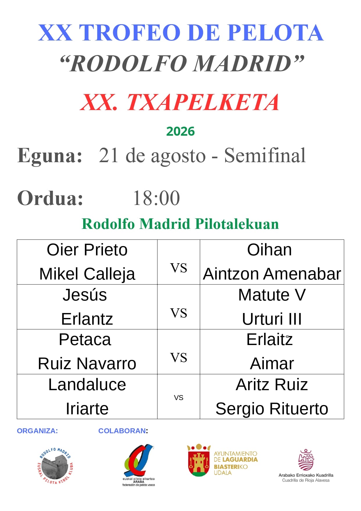 pelota 21 agosto