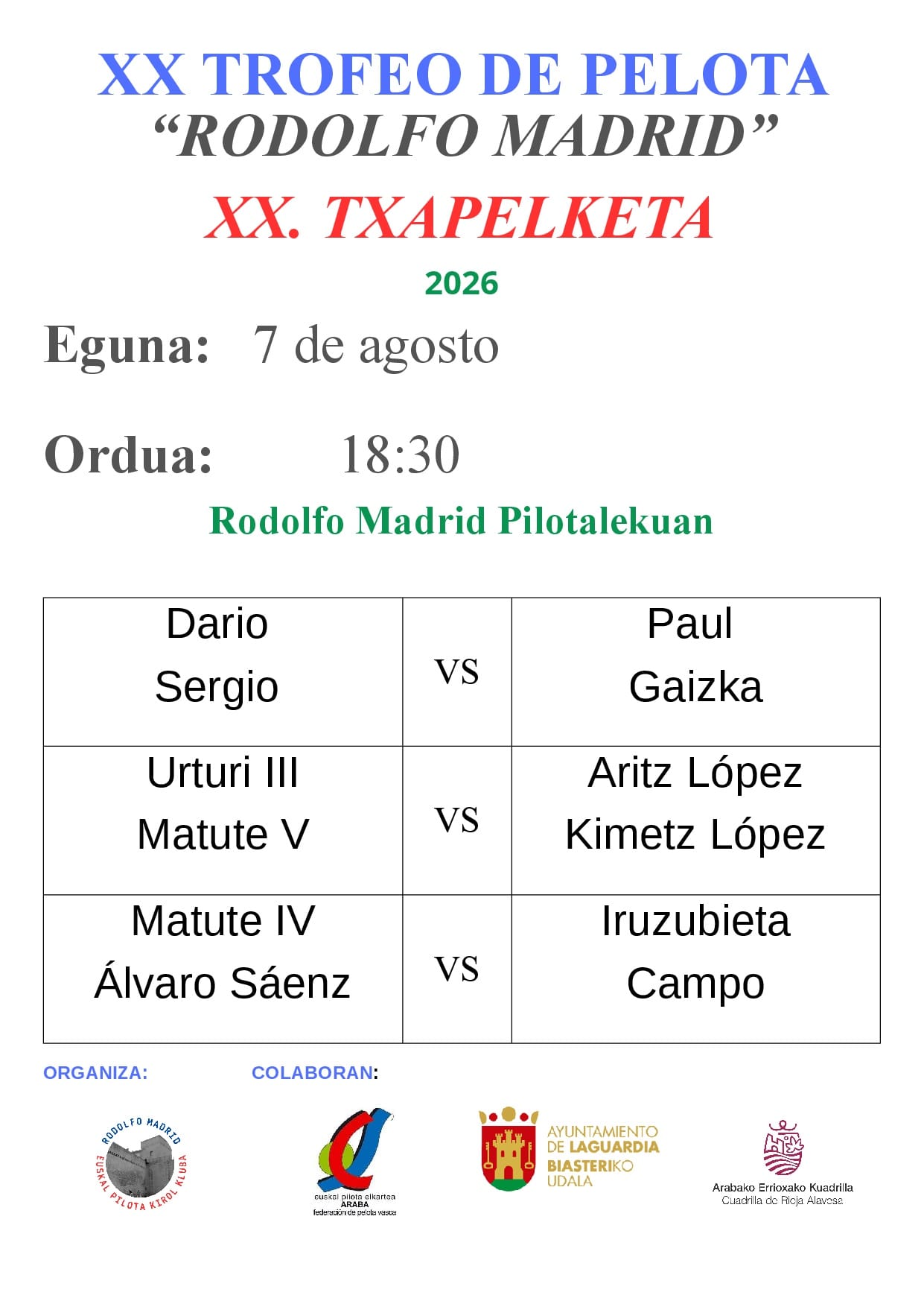 pelota 7 agosto