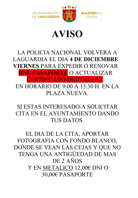 DNI Y PASAPORTE 4 DICIEMBRE