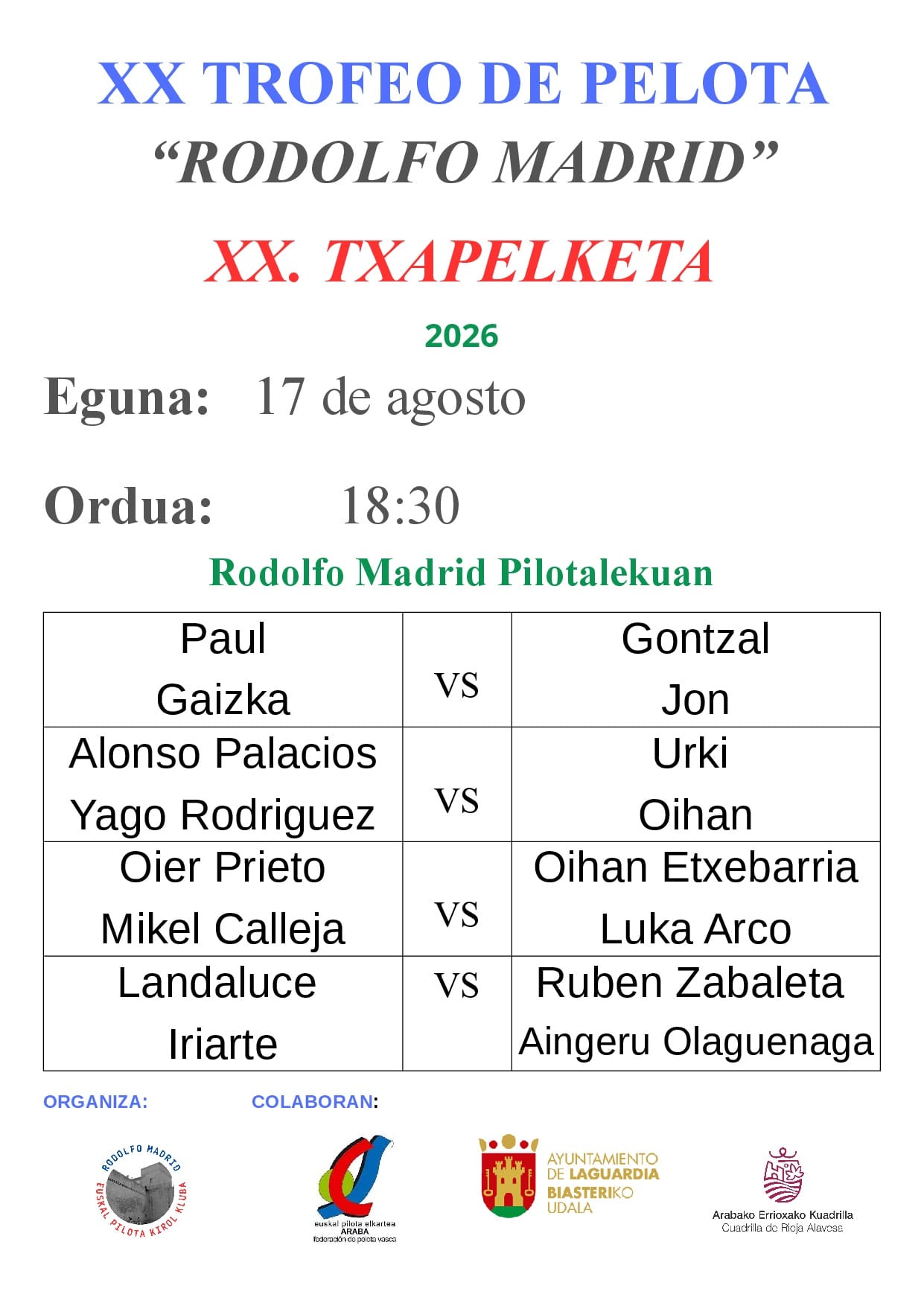 PELOTA 17 AGOSTO