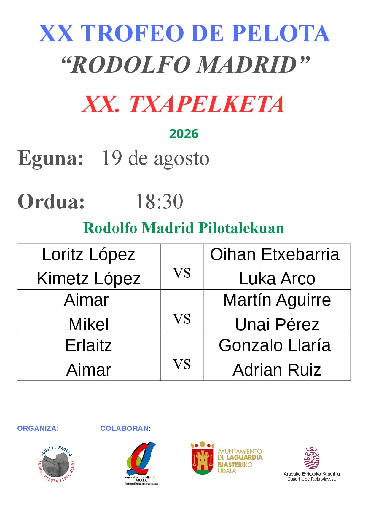PELOTA 19 AGOSTO